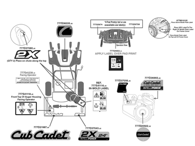 Part Location Diagram of 777I29802 MTD LABEL-SNW-2 3